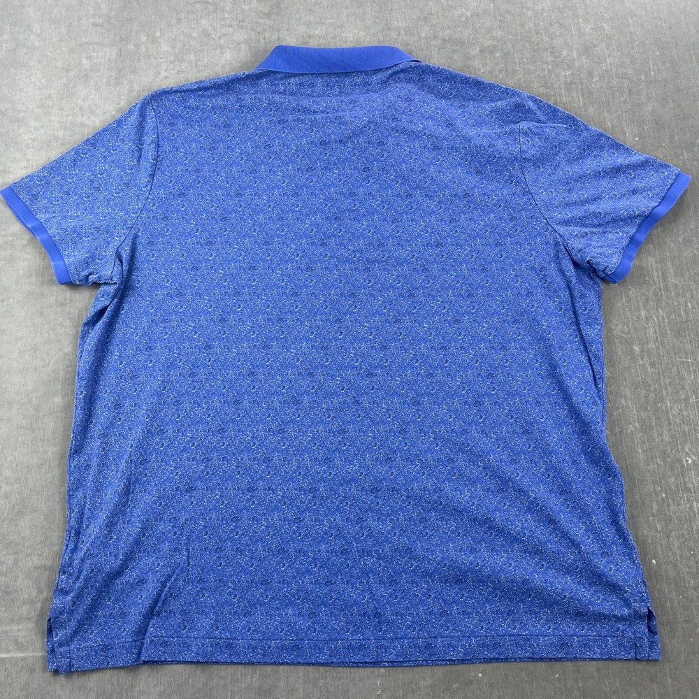 Polo Ralph Lauren Men XXL Blue Floral Polo Shirt Classic Fit Short Sleeve - Picture 8 of 8